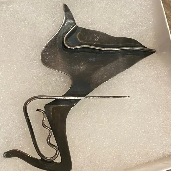 Vintage Brooch Sterling Silver Ed Wiener Signed Artist Piece modernist dancer - Picture 11 of 14